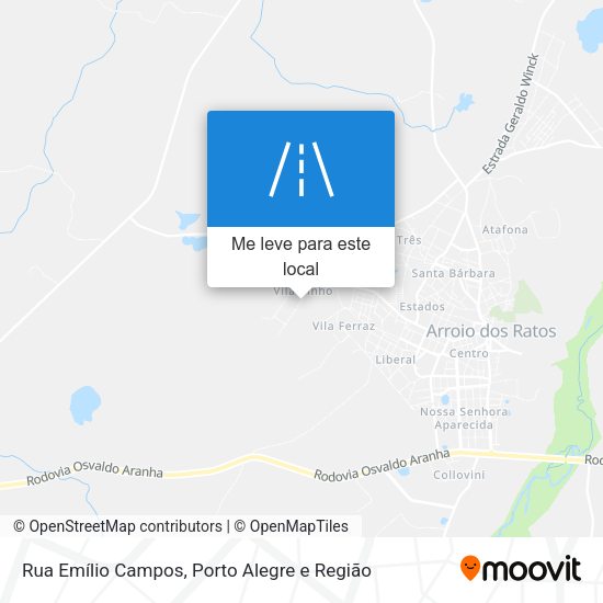 Rua Emílio Campos mapa