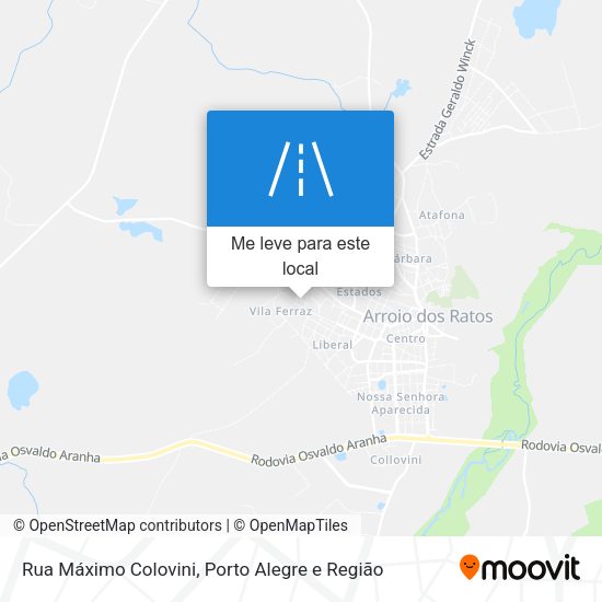 Rua Máximo Colovini mapa