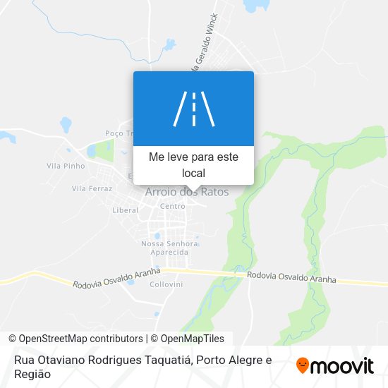 Rua Otaviano Rodrigues Taquatiá mapa