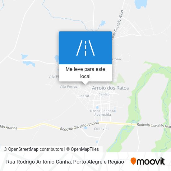 Rua Rodrigo Antônio Canha mapa