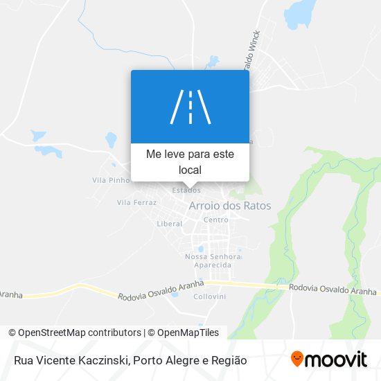 Rua Vicente Kaczinski mapa