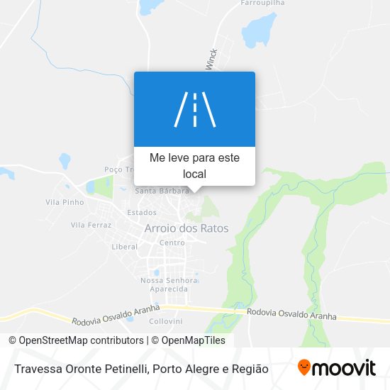 Travessa Oronte Petinelli mapa