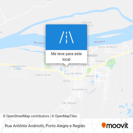 Rua Antônio Andriotti mapa