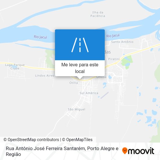 Rua Antônio José Ferreira Santarém mapa