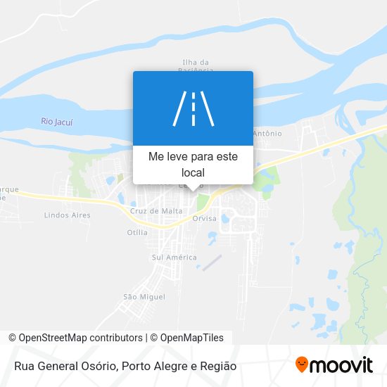 Rua General Osório mapa