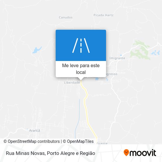 Rua Minas Novas mapa