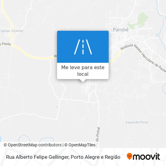 Rua Alberto Felipe Gellinger mapa