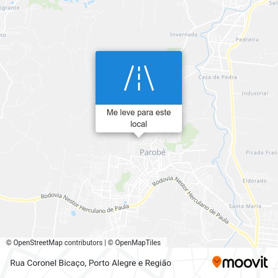 Rua Coronel Bicaço mapa