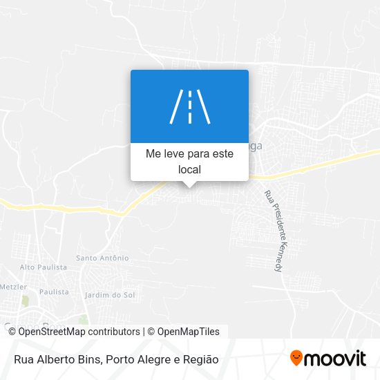 Rua Alberto Bins mapa