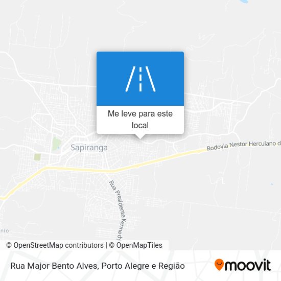 Rua Major Bento Alves mapa
