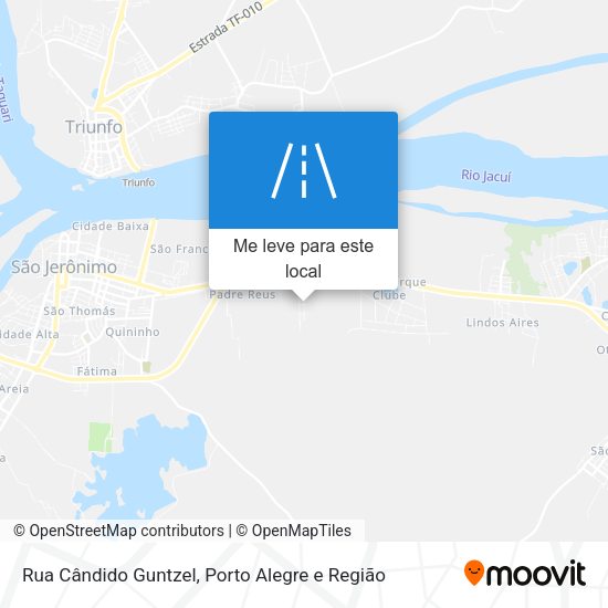 Rua Cândido Guntzel mapa