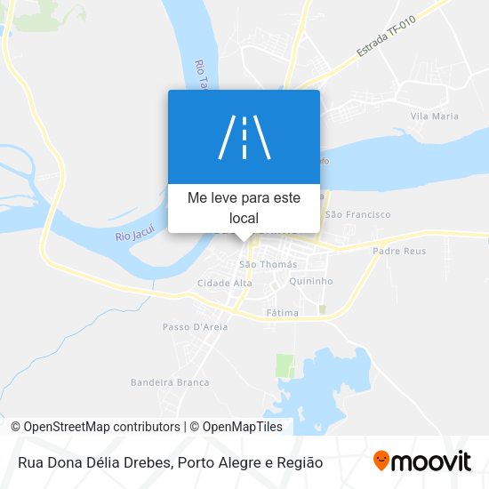 Rua Dona Délia Drebes mapa