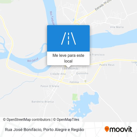 Rua José Bonifácio mapa