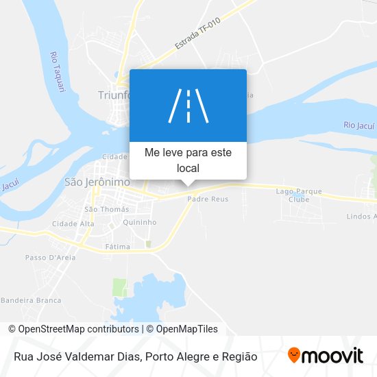 Rua José Valdemar Dias mapa