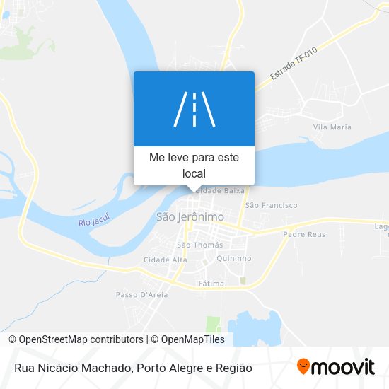Rua Nicácio Machado mapa