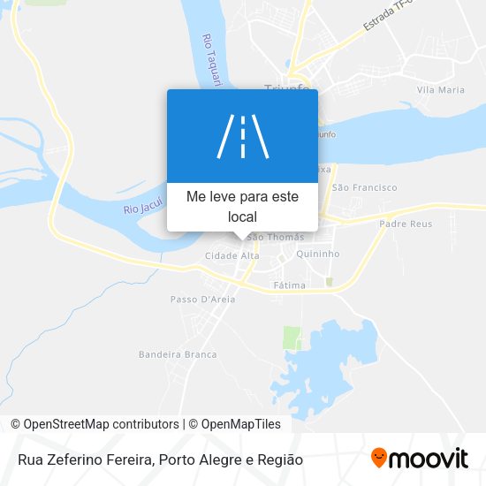 Rua Zeferino Fereira mapa