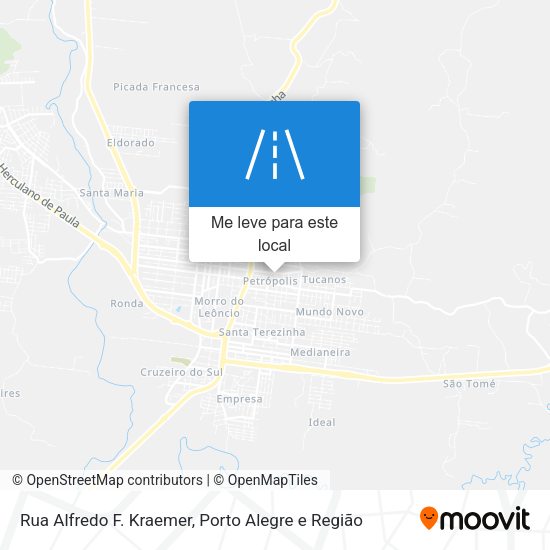 Rua Alfredo F. Kraemer mapa
