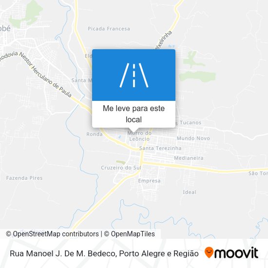 Rua Manoel J. De M. Bedeco mapa