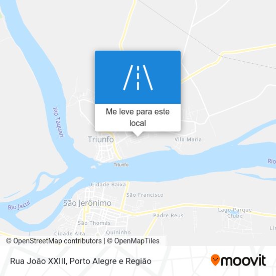 Rua João XXIII mapa