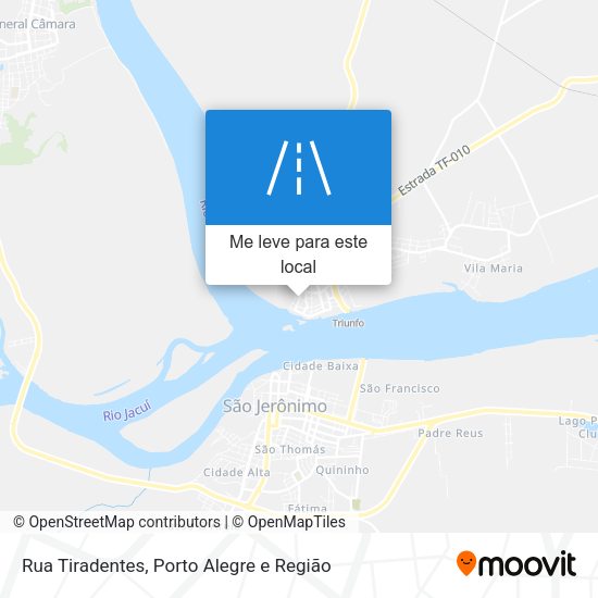 Rua Tiradentes mapa