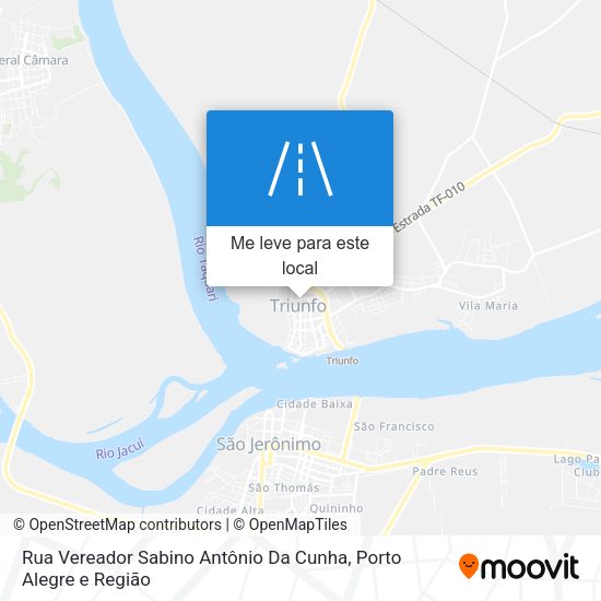 Rua Vereador Sabino Antônio Da Cunha mapa