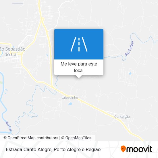 Estrada Canto Alegre mapa
