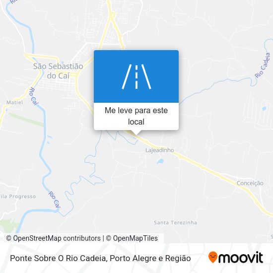 Ponte Sobre O Rio Cadeia mapa
