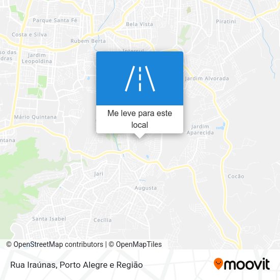 Rua Iraúnas mapa