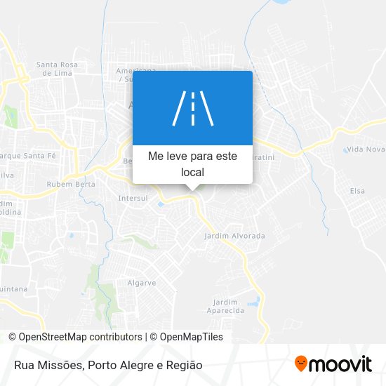 Rua Missões mapa