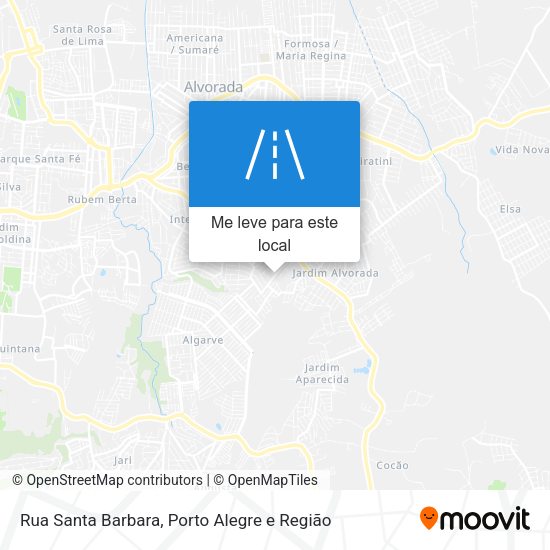Rua Santa Barbara mapa