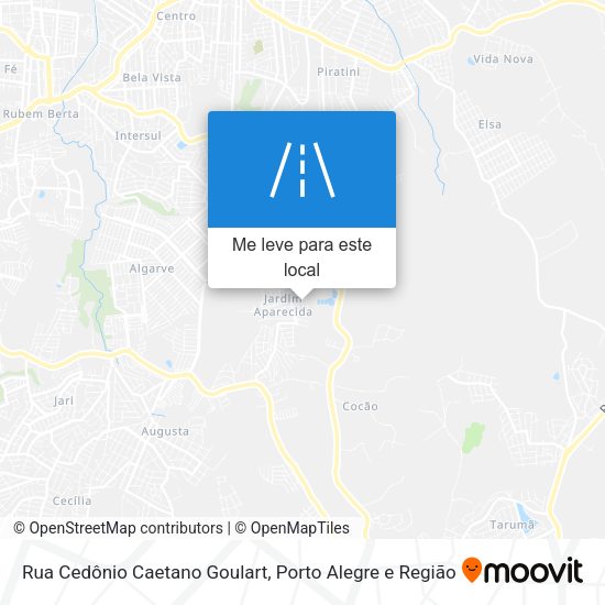 Rua Cedônio Caetano Goulart mapa