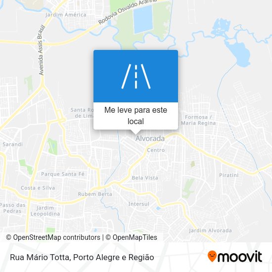 Rua Mário Totta mapa