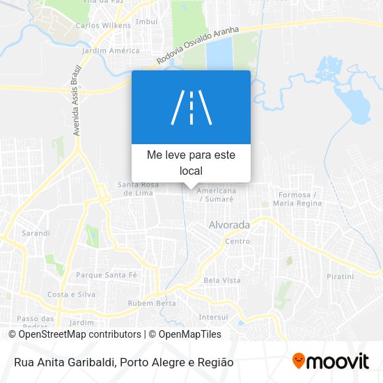 Rua Anita Garibaldi mapa