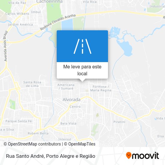 Rua Santo André mapa
