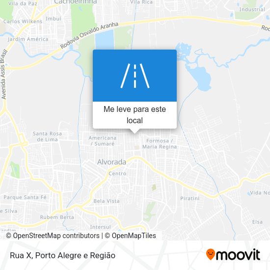 Rua X mapa