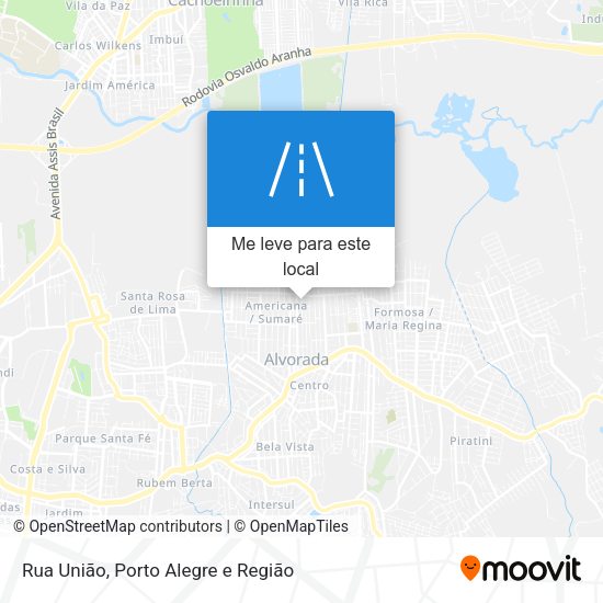 Rua União mapa