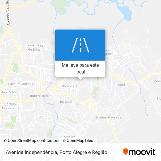 Avenida Independência mapa