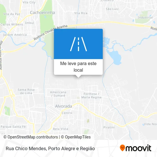 Rua Chico Mendes mapa