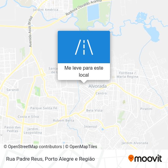 Rua Padre Reus mapa