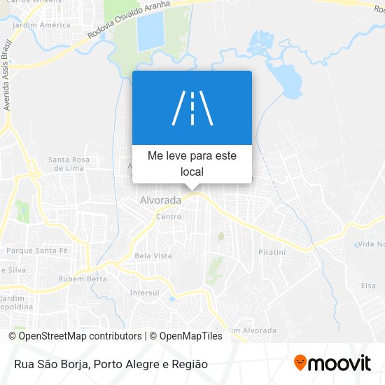 Rua São Borja mapa
