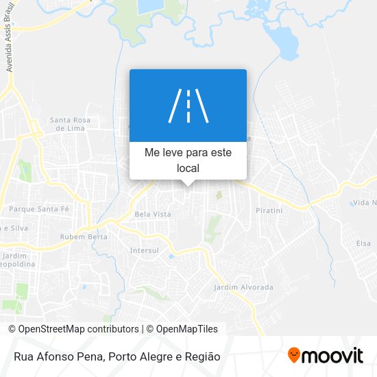 Rua Afonso Pena mapa