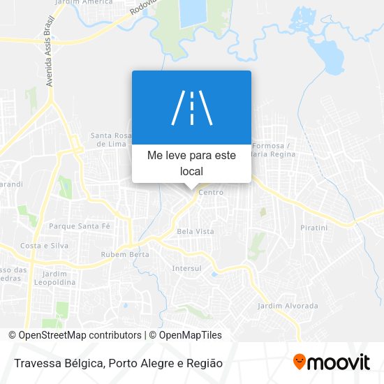 Travessa Bélgica mapa