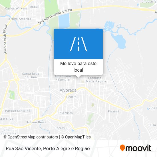 Rua São Vicente mapa