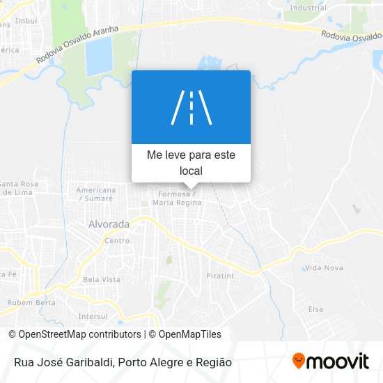 Rua José Garibaldi mapa
