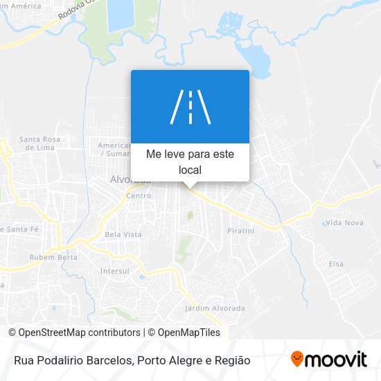 Rua Podalirio Barcelos mapa
