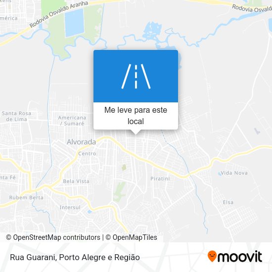 Rua Guarani mapa