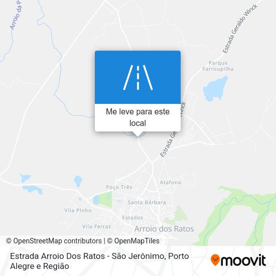 Estrada Arroio Dos Ratos - São Jerônimo mapa
