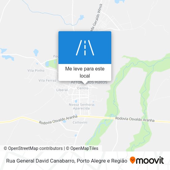 Rua General David Canabarro mapa