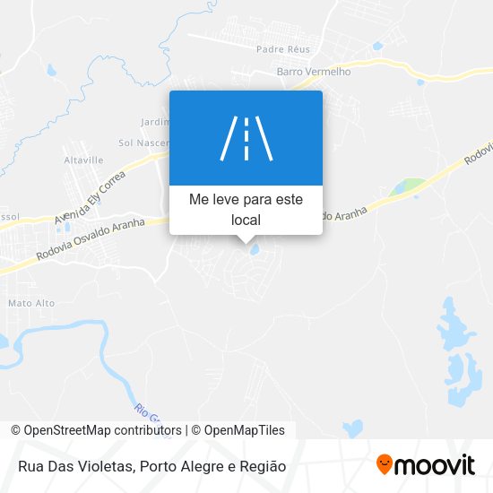Rua Das Violetas mapa