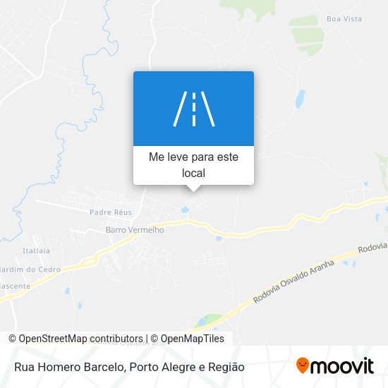 Rua Homero Barcelo mapa